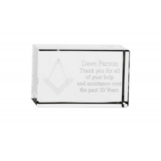 8cm x 5cm x 5cm Optical Crystal Rectangle 8cm x 5cm x 5cm Optical Crystal Rectangle