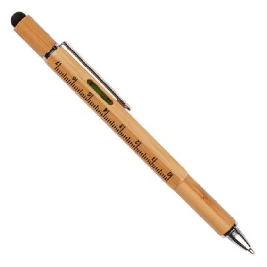 Systemo Bamboo 6 in 1 Multi Function Ball Pen